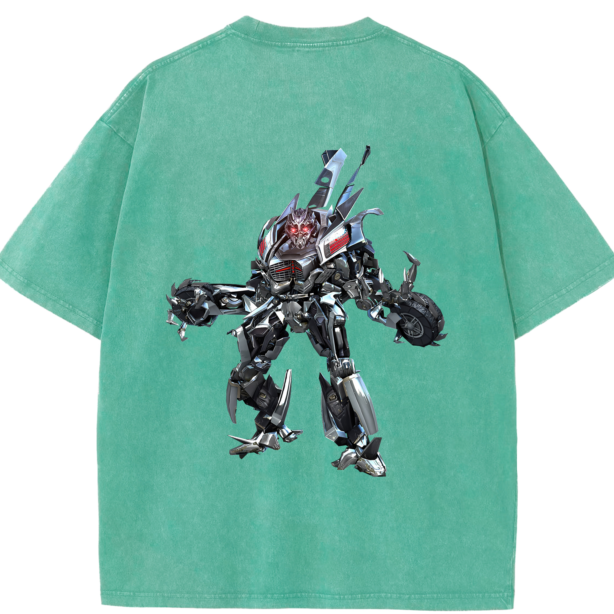 （画像用） Transformers トランスフォーマー 綿100% ヴィンテージ風 半袖Tシャツ（背面プリント）